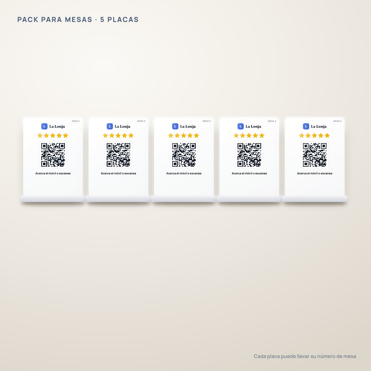 Placas NFC para las mesas de tu restaurante