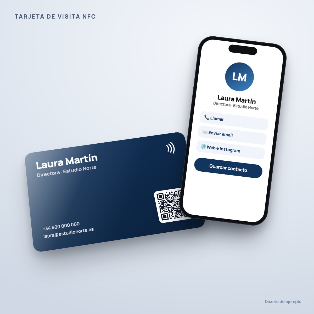 Tarjeta de visita NFC personalizada